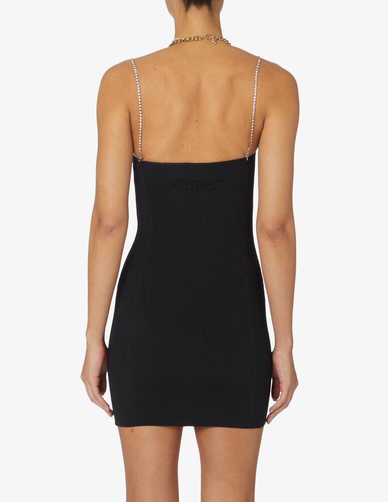 rinascente GCDS Mini stretch crystal shoulder strap dress