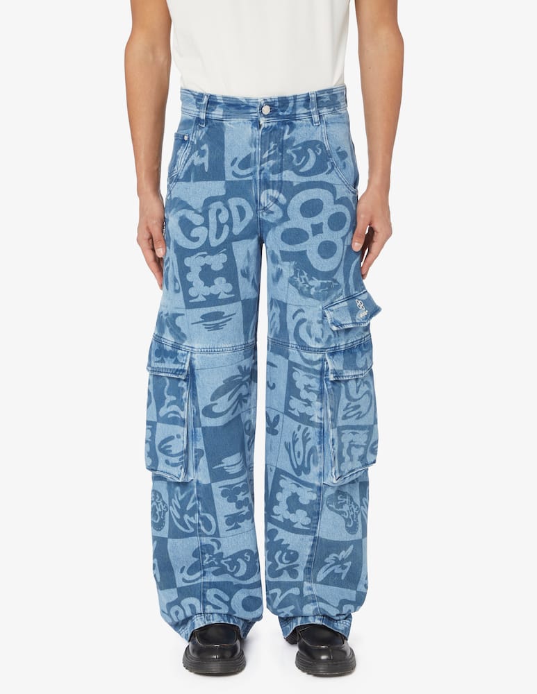 rinascente GCDS Checkboard print denim jacket