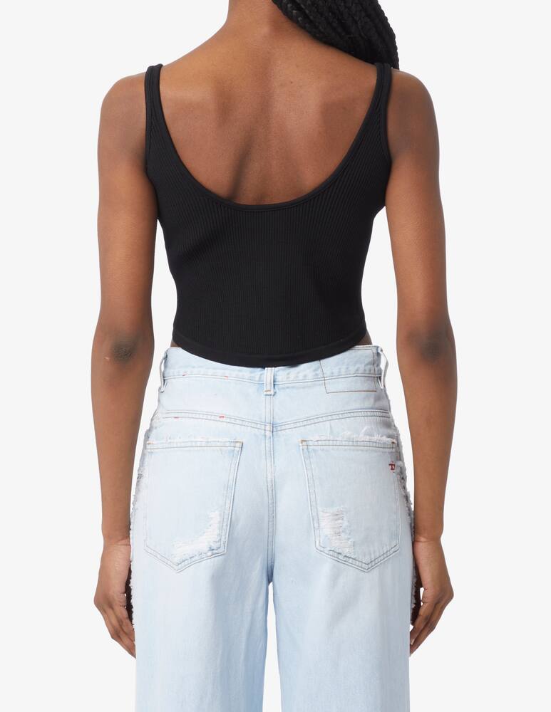 rinascente GCDS Tank ribbed crop top chain