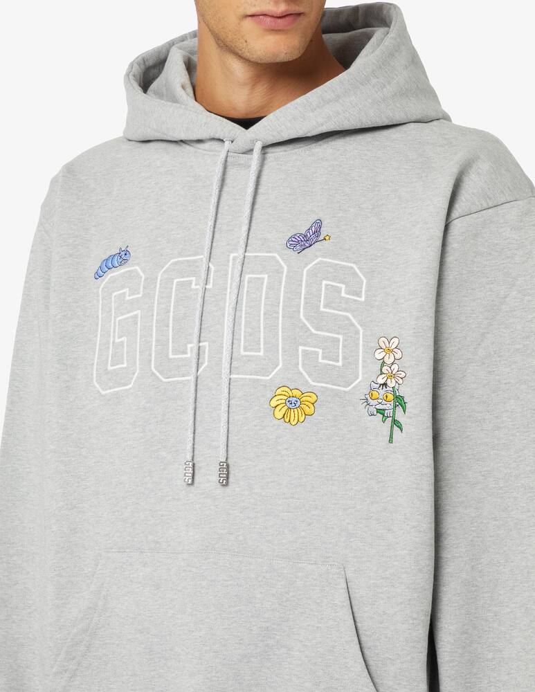 rinascente GCDS Felpa con cappuccio logo fiori