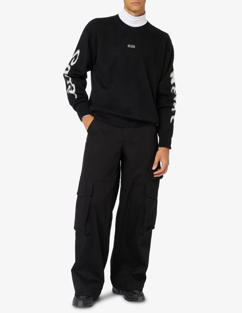 rinascente GCDS Brushed graffiti logo knit jumper