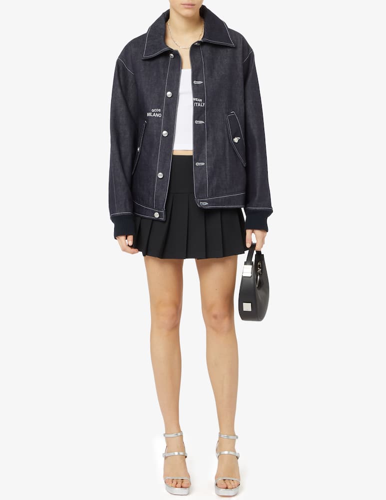 GCDS Bomber in denim grezzo con colletto - immagine 2