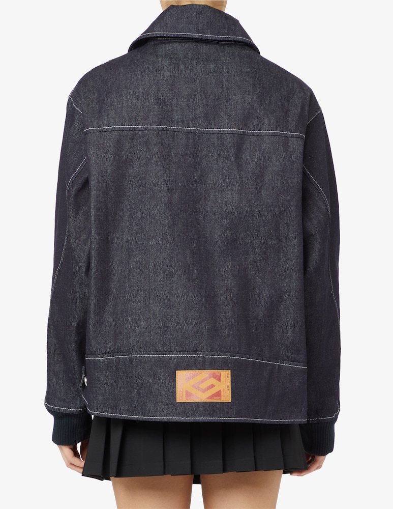 GCDS Bomber in denim grezzo con colletto - immagine 3