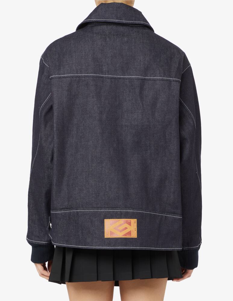 rinascente GCDS Bomber in denim grezzo con colletto