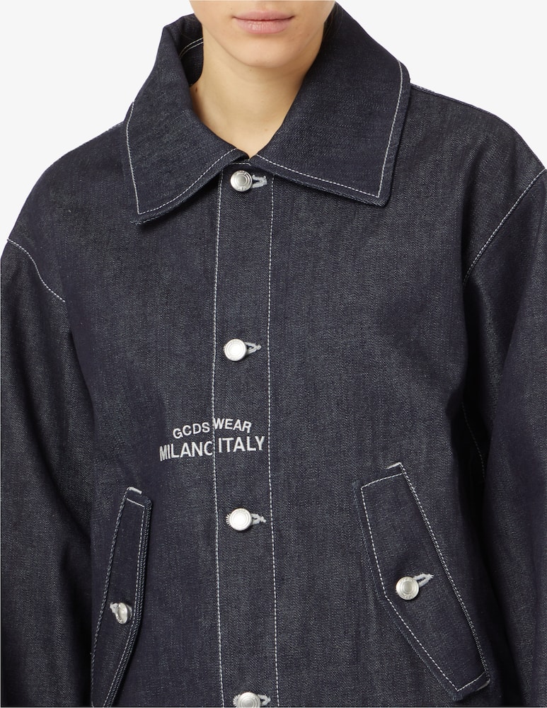 GCDS Bomber in denim grezzo con colletto - immagine 4