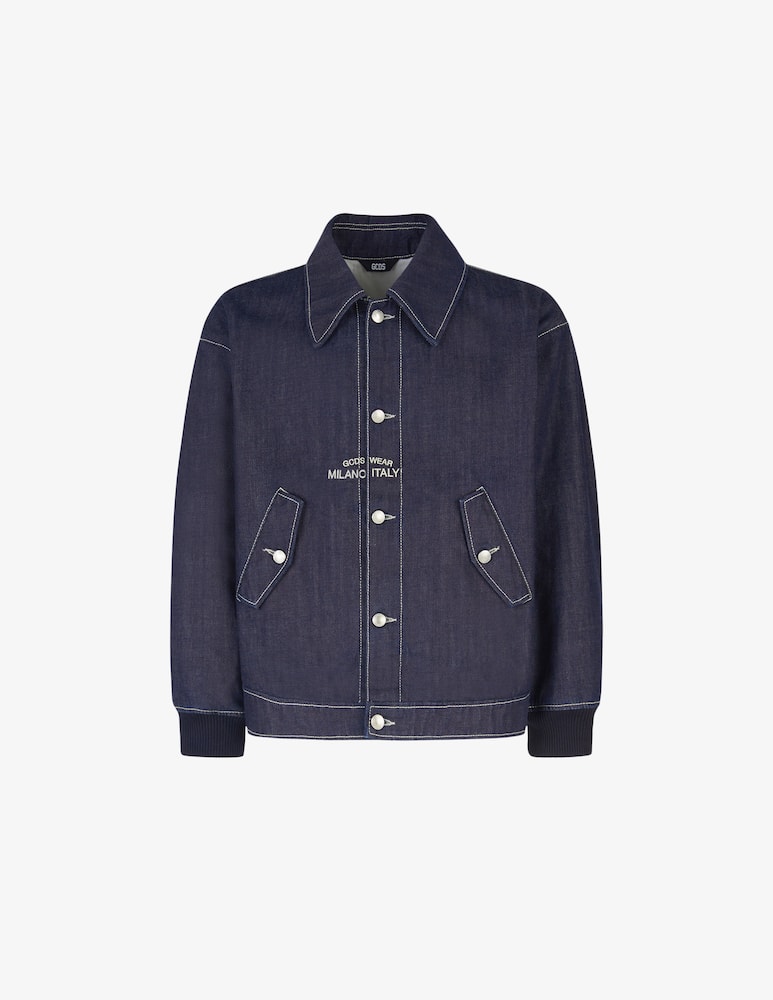 GCDS Bomber in denim grezzo con colletto - immagine 5