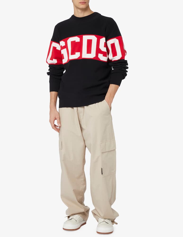 rinascente GCDS Maglia girocollo band logo knit