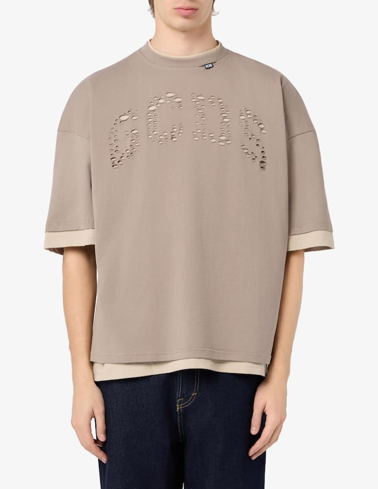 rinascente GCDS Laser logo layered t-shirt