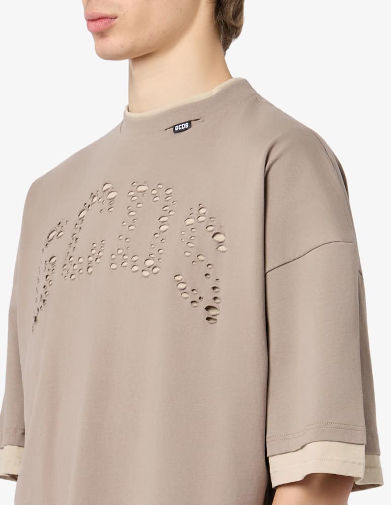 rinascente GCDS Laser logo layered t-shirt