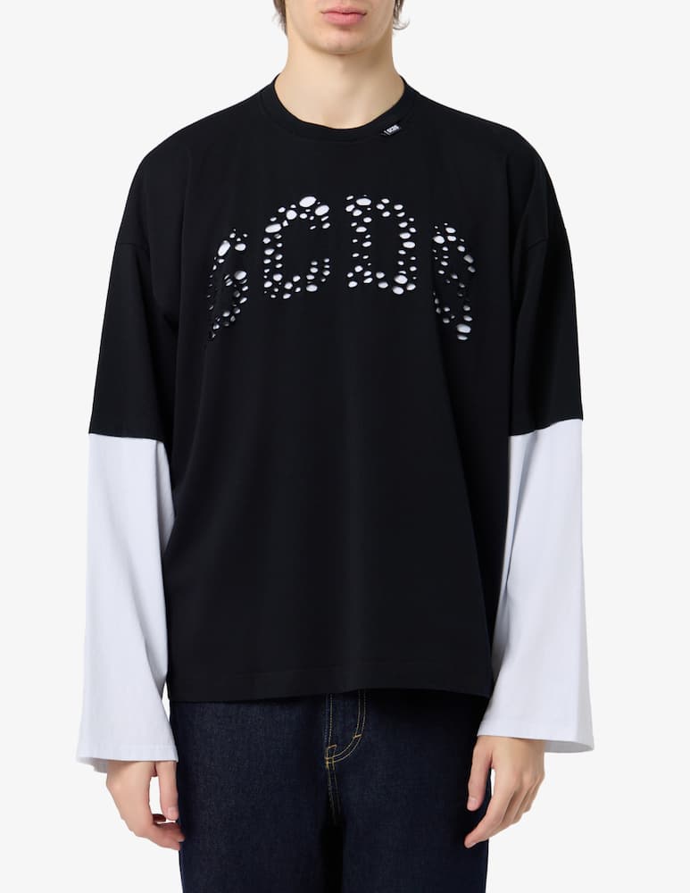 rinascente GCDS Laser logo double longsleeve t-shirt