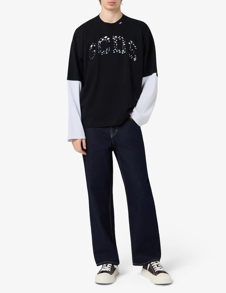 rinascente GCDS Laser logo double longsleeve t-shirt