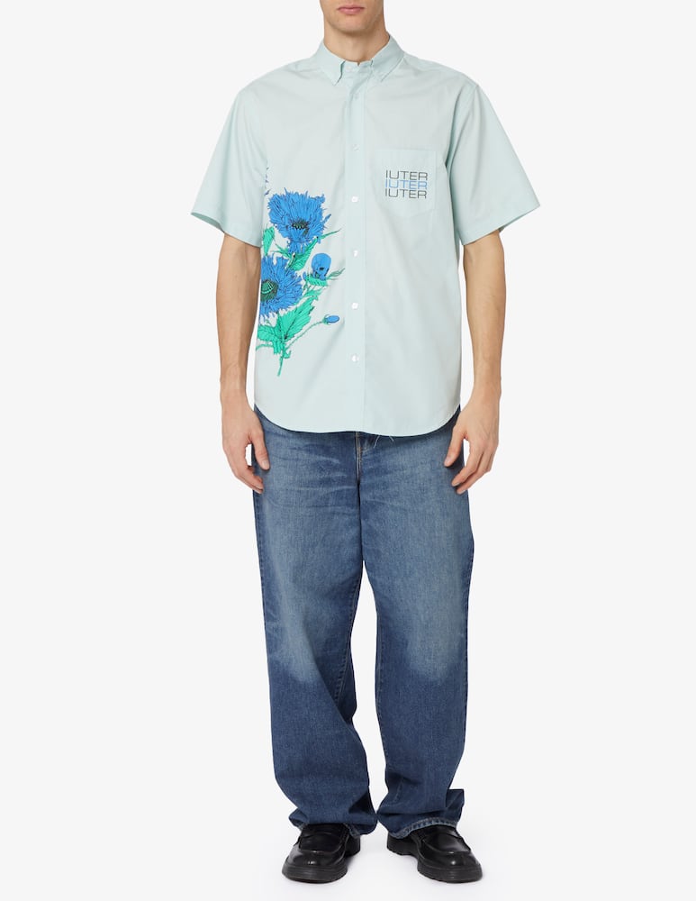 rinascente Iuter Spine skulls short sleeve shirt