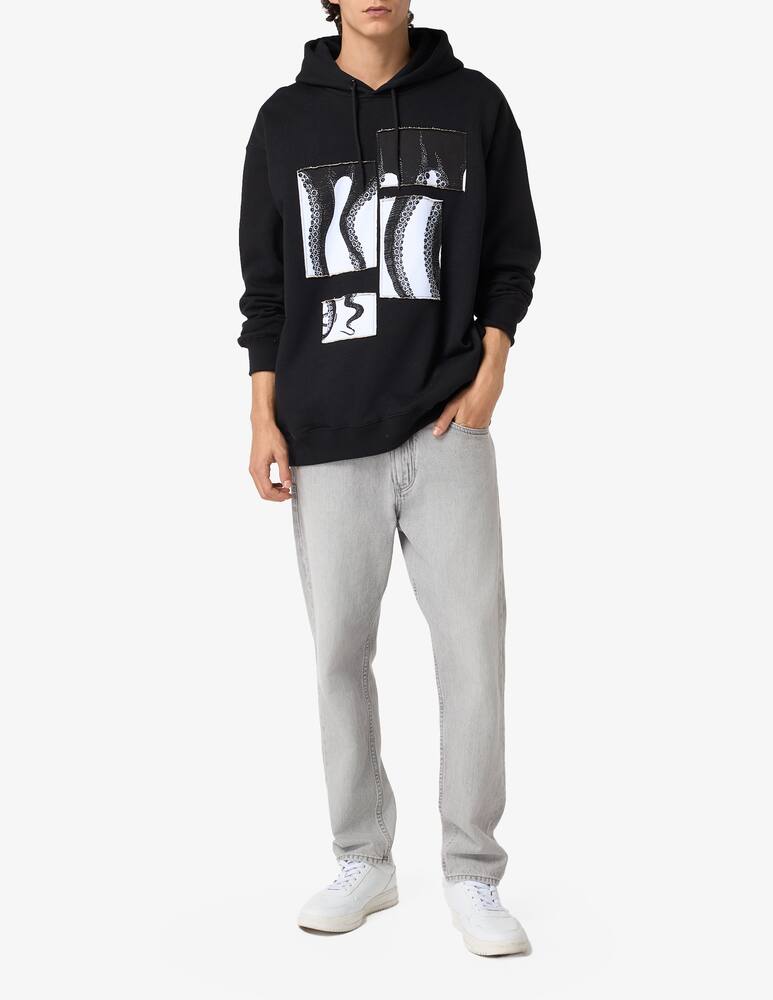 rinascente Octopus Felpa con cappuccio patchwork