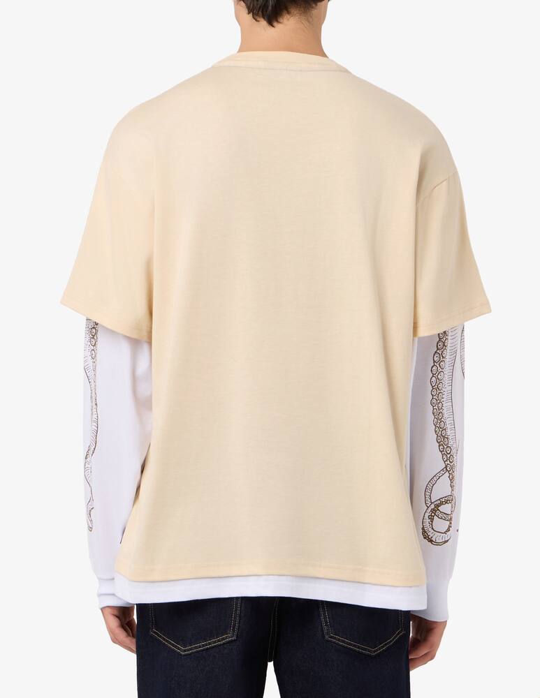 rinascente Octopus Logo double sleeve t-shirt