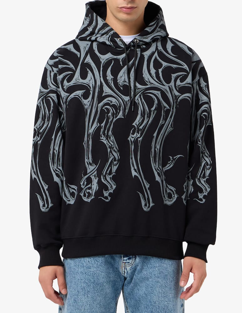 rinascente Octopus Felpa con cappuccio e stampa tribale