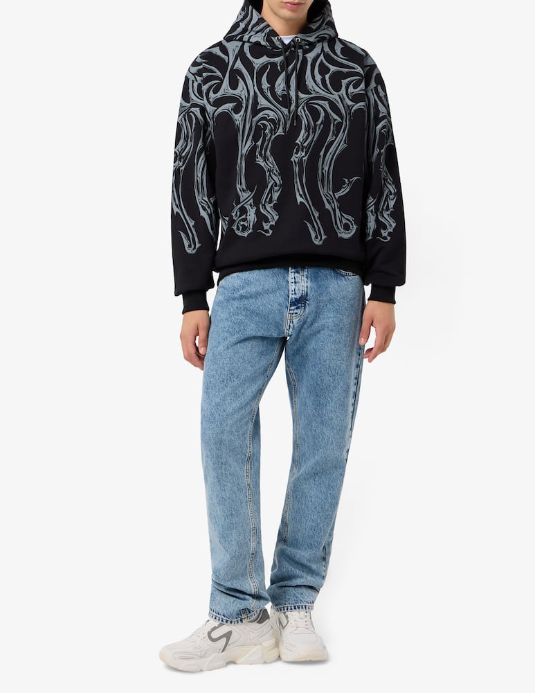 rinascente Octopus Felpa con cappuccio e stampa tribale