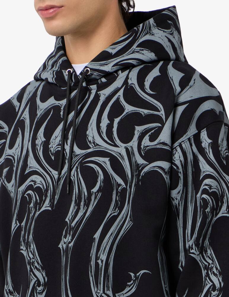 rinascente Octopus Felpa con cappuccio e stampa tribale