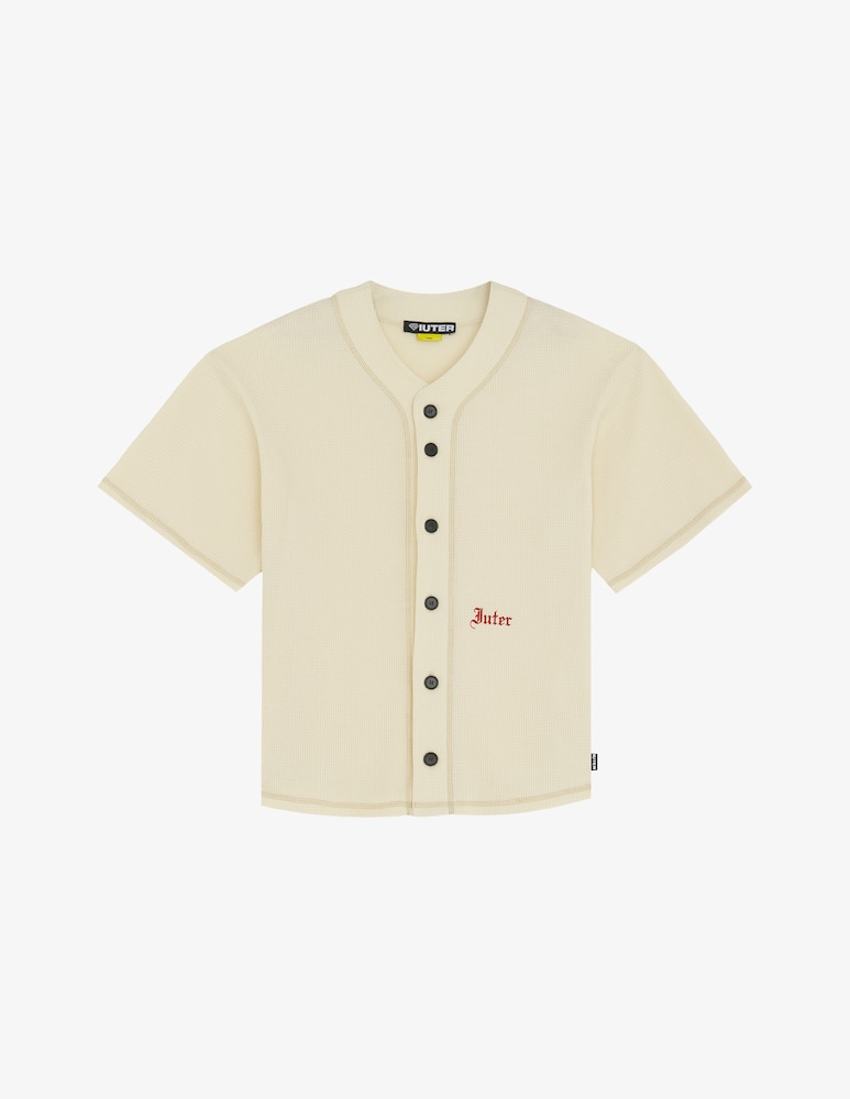 rinascente Iuter Gothic waffle baseball shirt