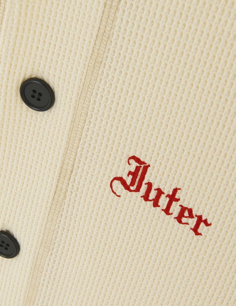 rinascente Iuter Gothic waffle baseball shirt