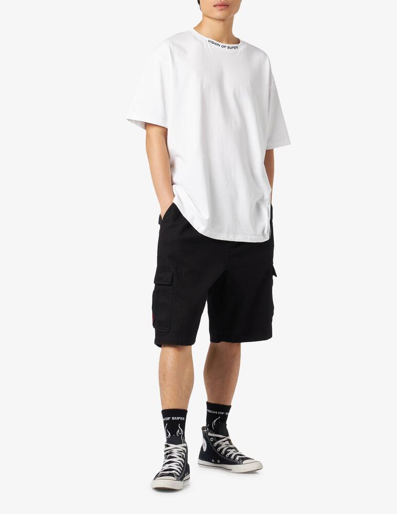 rinascente Vision of Super Shorts with tribal flames and logo print