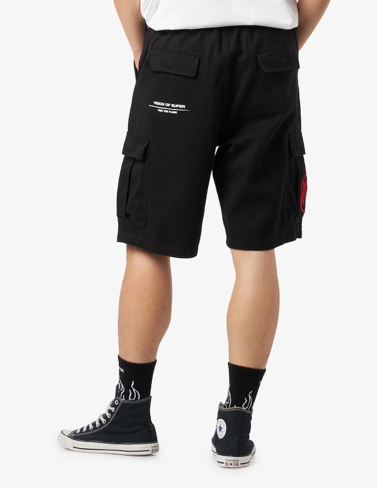 rinascente Vision of Super Shorts with tribal flames and logo print