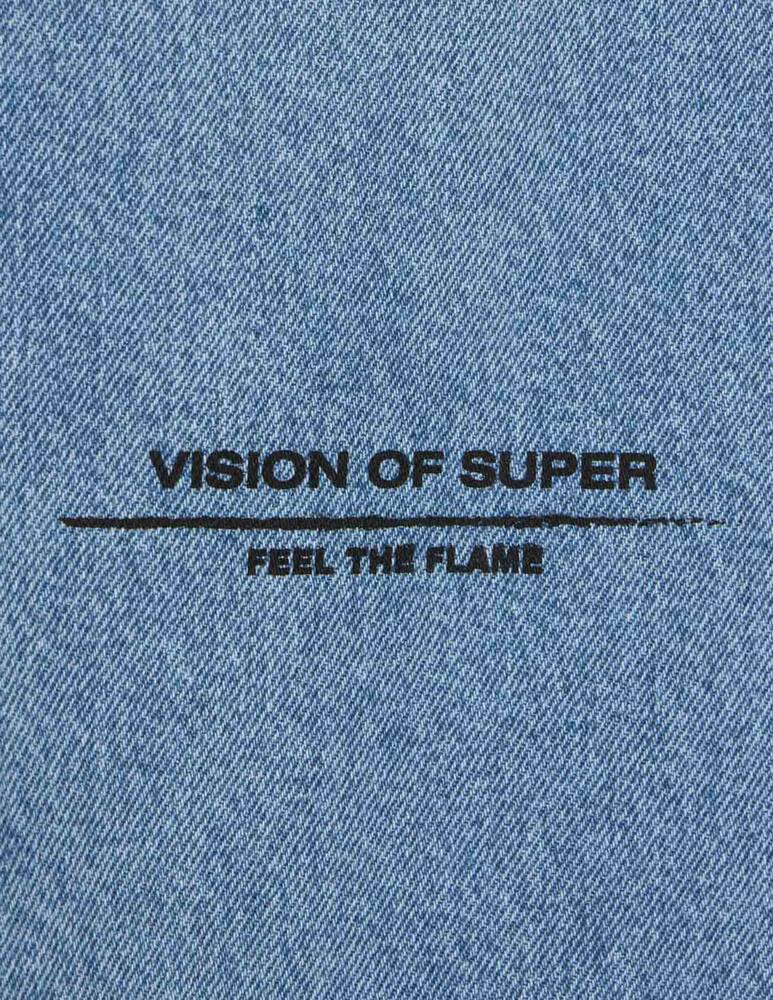rinascente Vision of Super Jeans con fiamme e logo