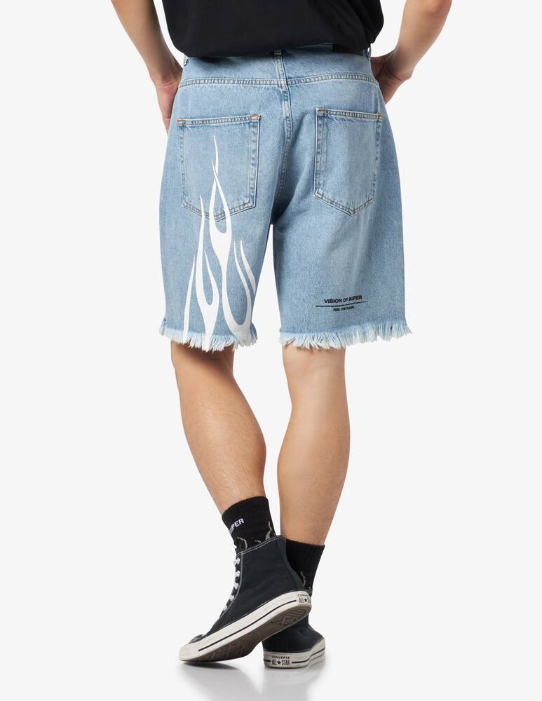 rinascente Vision of Super Jeans con fiamme e logo
