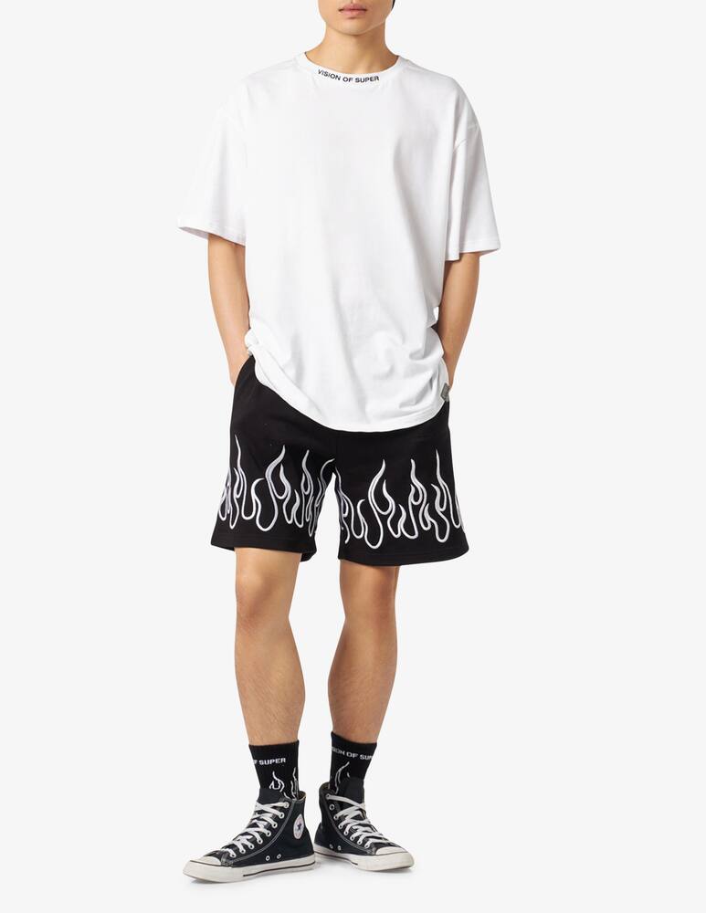 rinascente Vision of Super Pantaloncini con fiamme