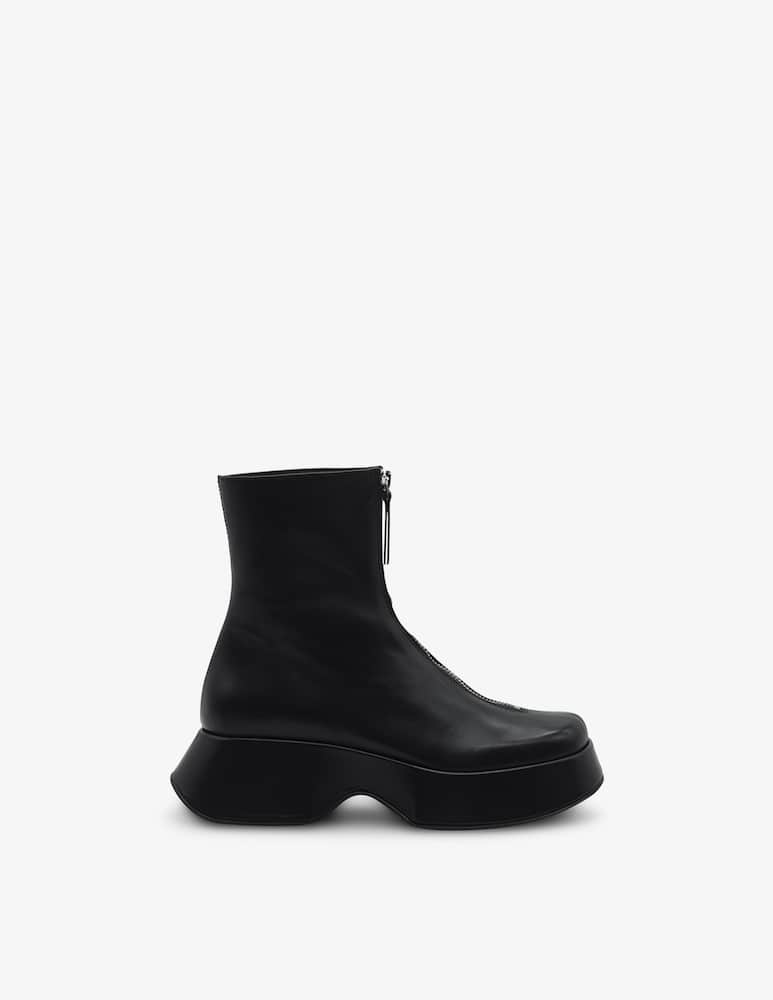 Vic Matié Bootie Elodie zip front in leather - picture 1 Vic Matié Bootie Elodie zip front in leather - picture 1