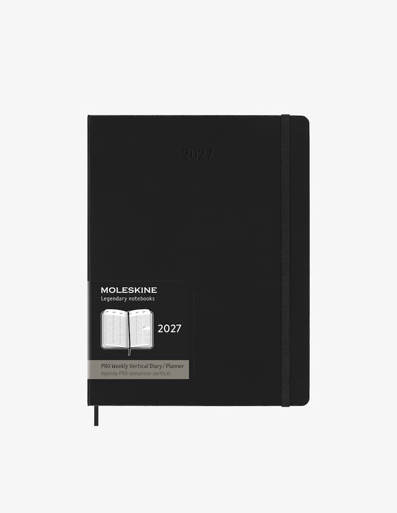 rinascente Moleskine XL vertical weekly Pro diary hardback cover 12M