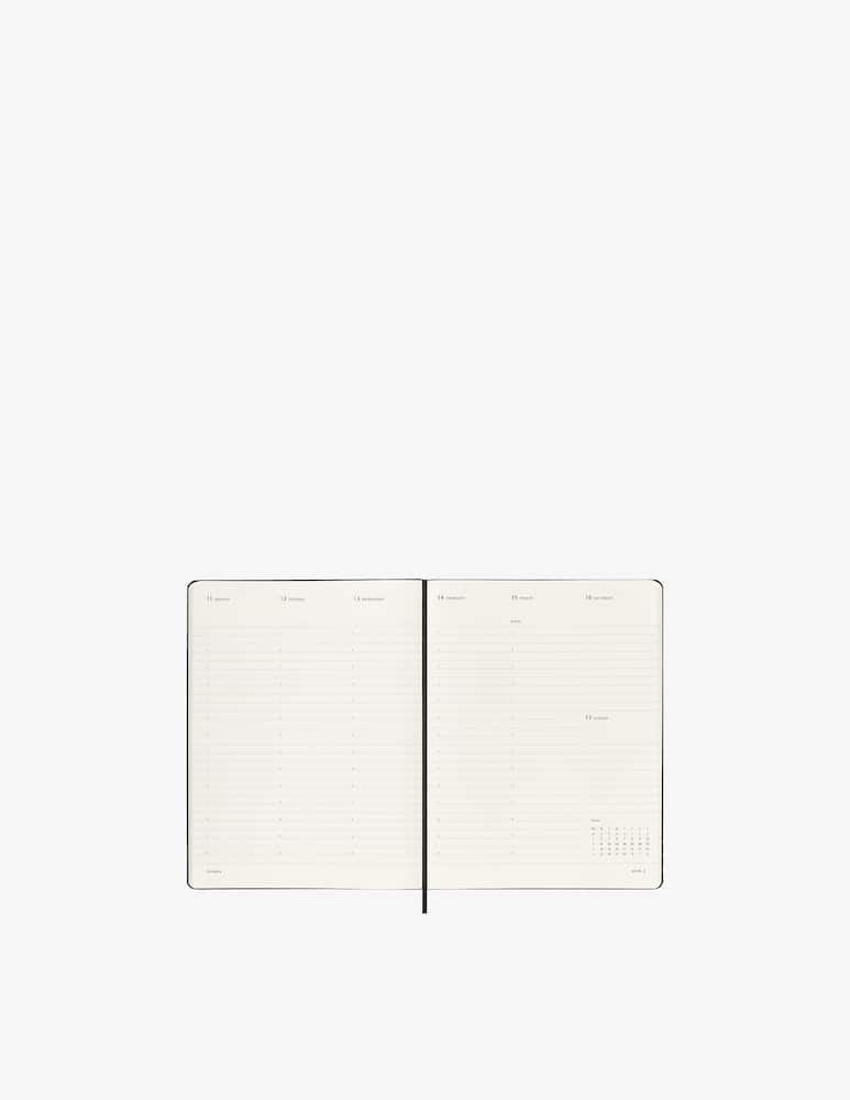 rinascente Moleskine XL vertical weekly Pro diary hardback cover 12M