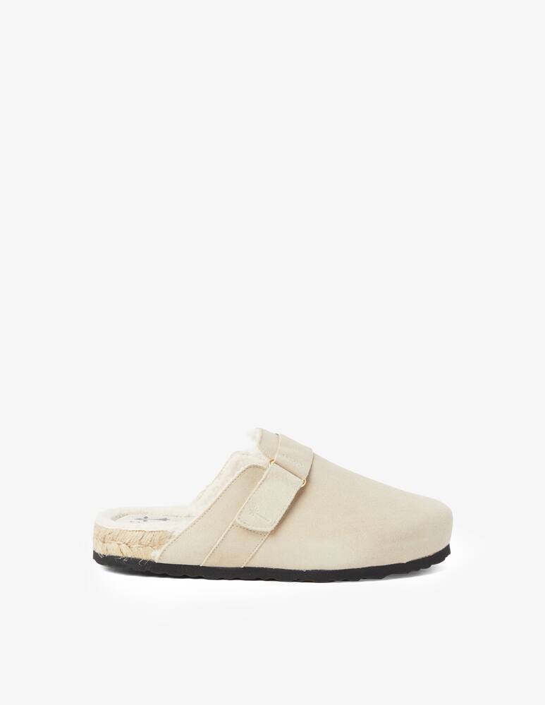 rinascente Manebì Clog mule in suede and fur - White