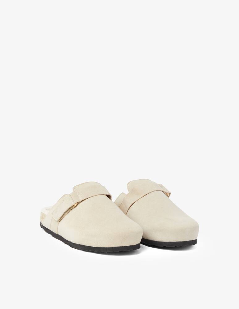 rinascente Manebì Clog mule in suede and fur - White