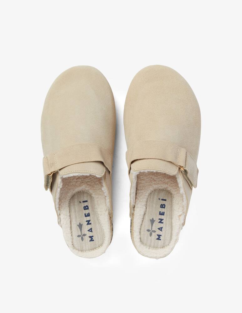 rinascente Manebì Clog mule in suede and fur - White