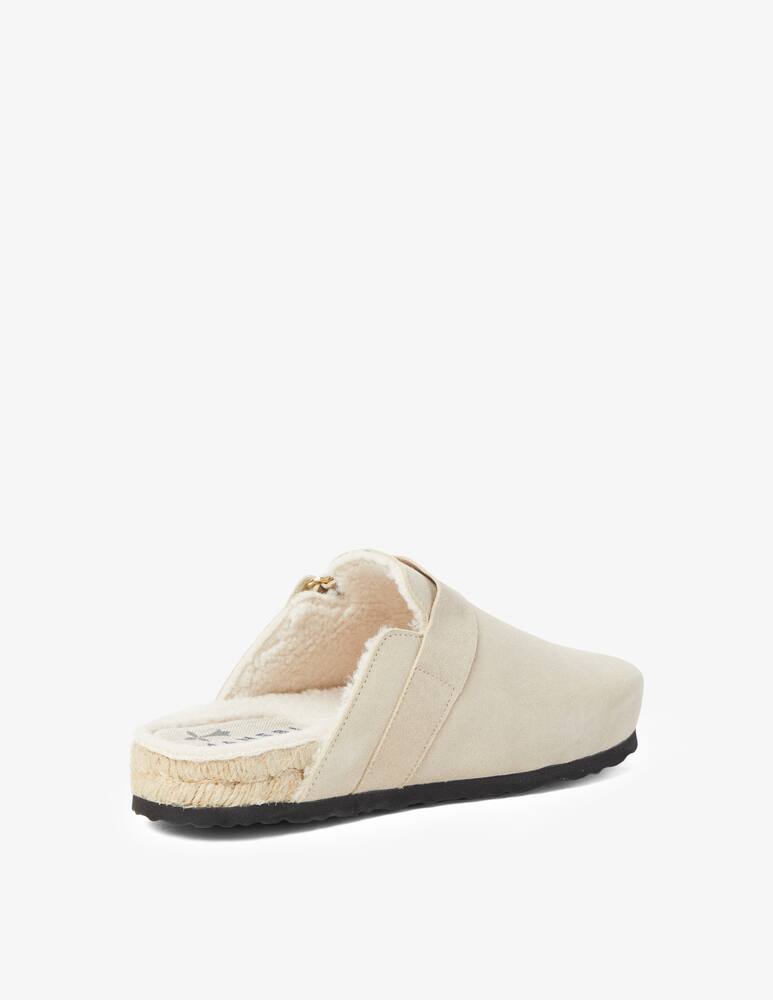 rinascente Manebì Clog mule in suede and fur - White