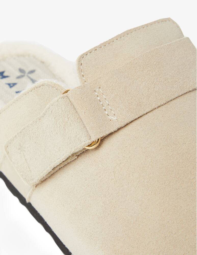 rinascente Manebì Clog mule in suede and fur - White