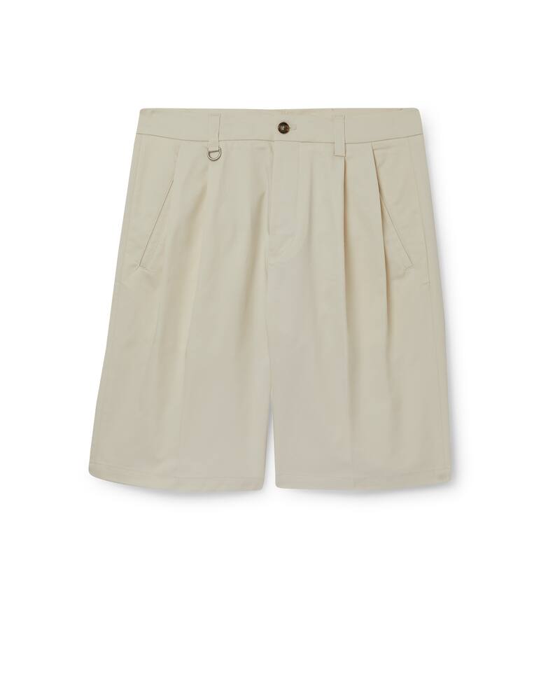 rinascente Paolo Pecora Bermuda pence gabardina - beige