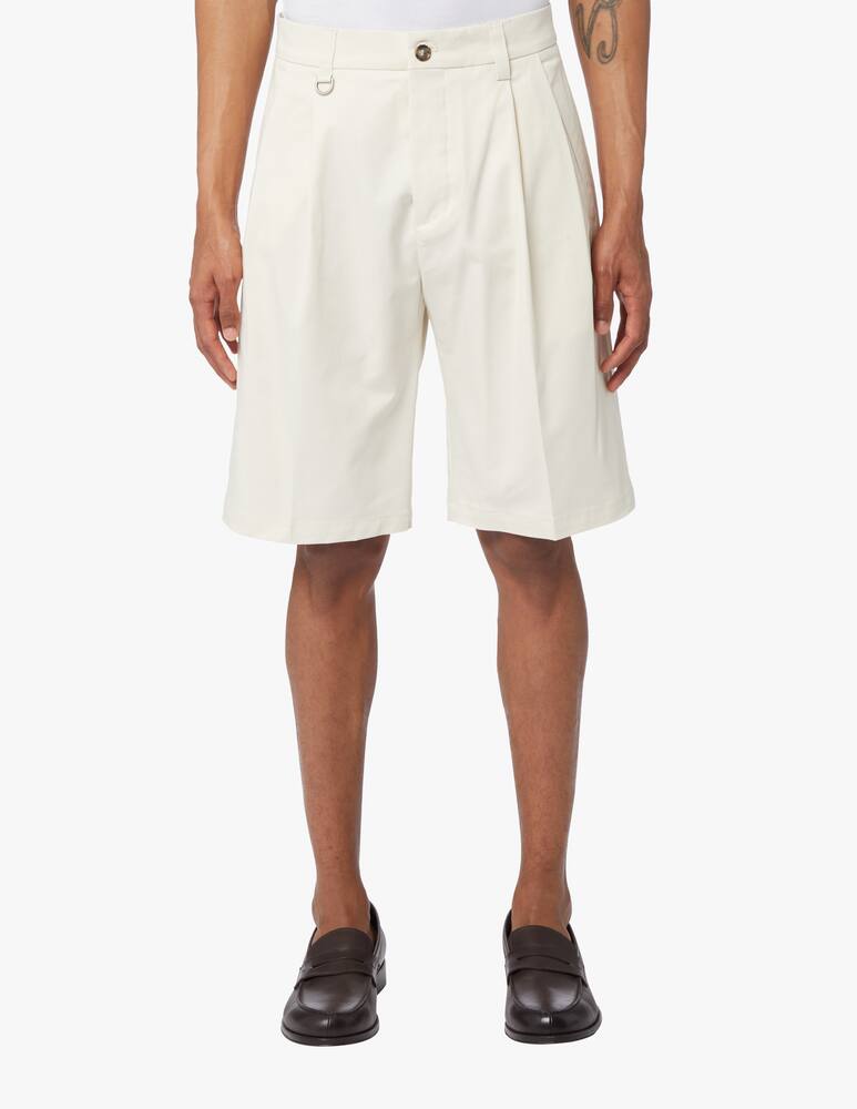 rinascente Paolo Pecora Bermuda pence gabardina - beige