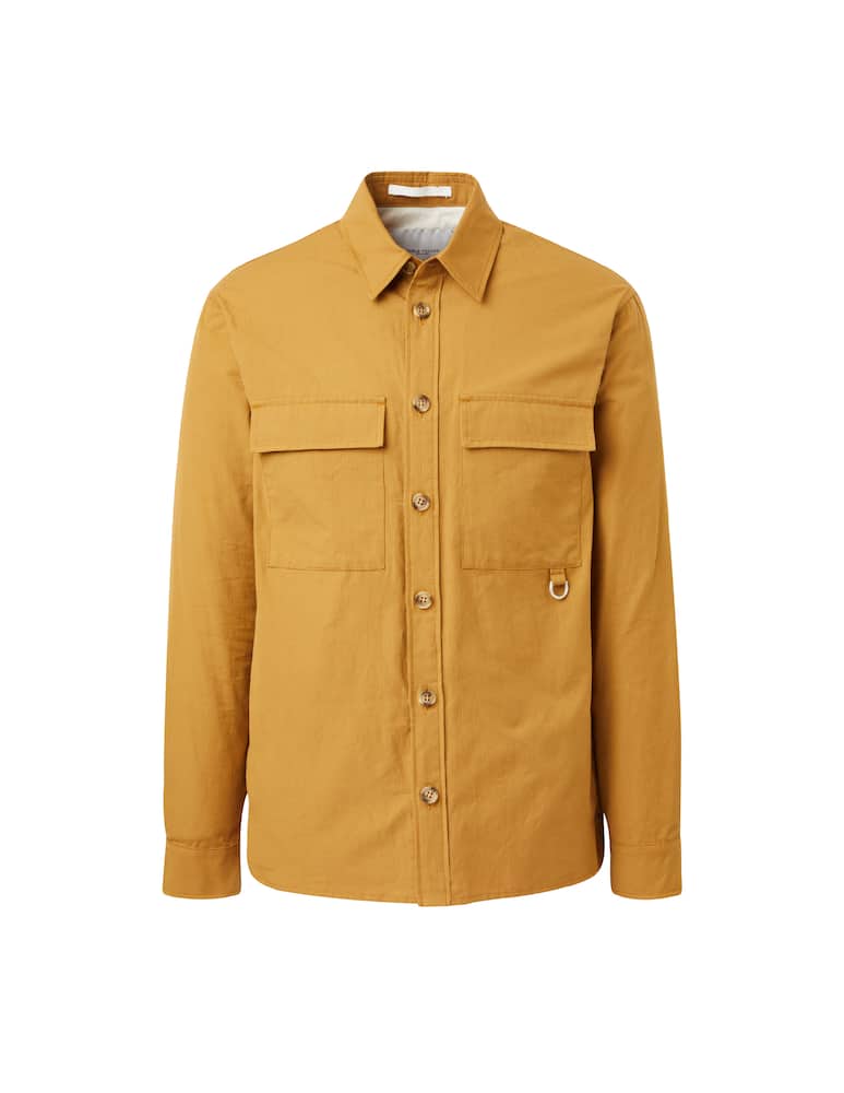 rinascente Paolo Pecora Camicia overshirt light crinkle - marrone