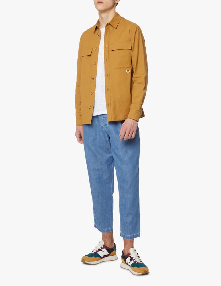 rinascente Paolo Pecora Camicia overshirt light crinkle - marrone