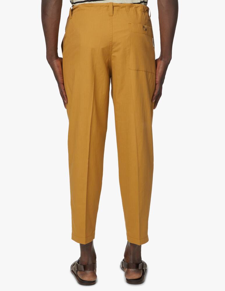 rinascente Paolo Pecora Pantalone coulisse in lino - marrone