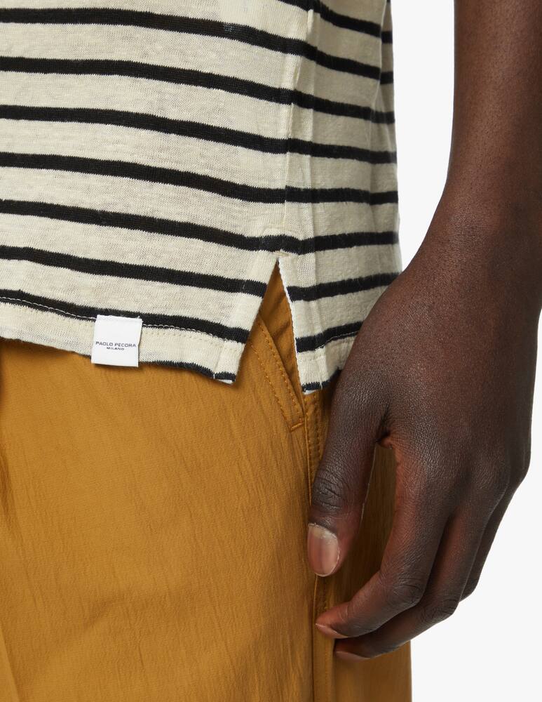 rinascente Paolo Pecora Striped slub mesh t-shirt - multi