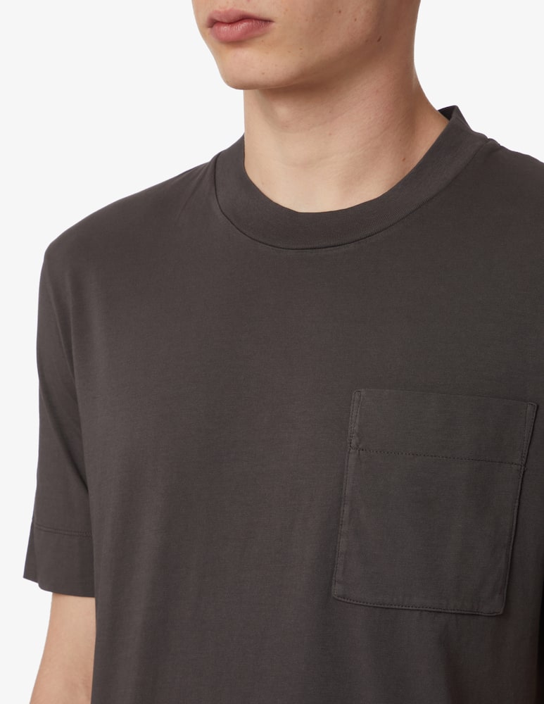 rinascente Paolo Pecora Maglietta manica corta basica taschino - marrone