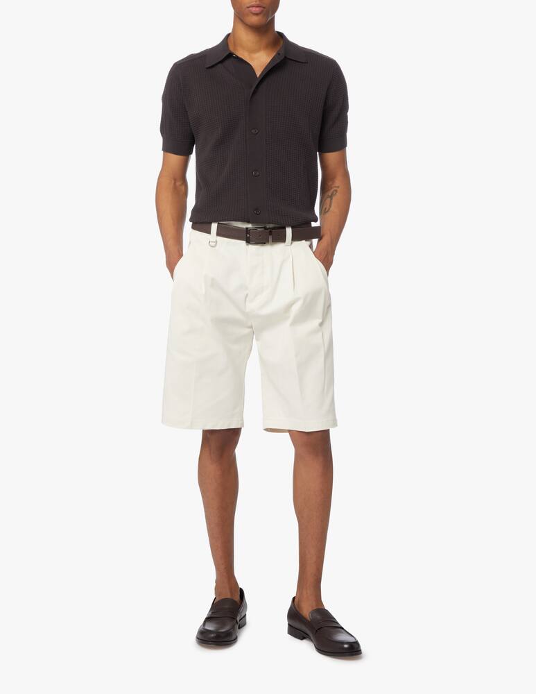 rinascente Paolo Pecora Honeycomb short sleeve polo - brown