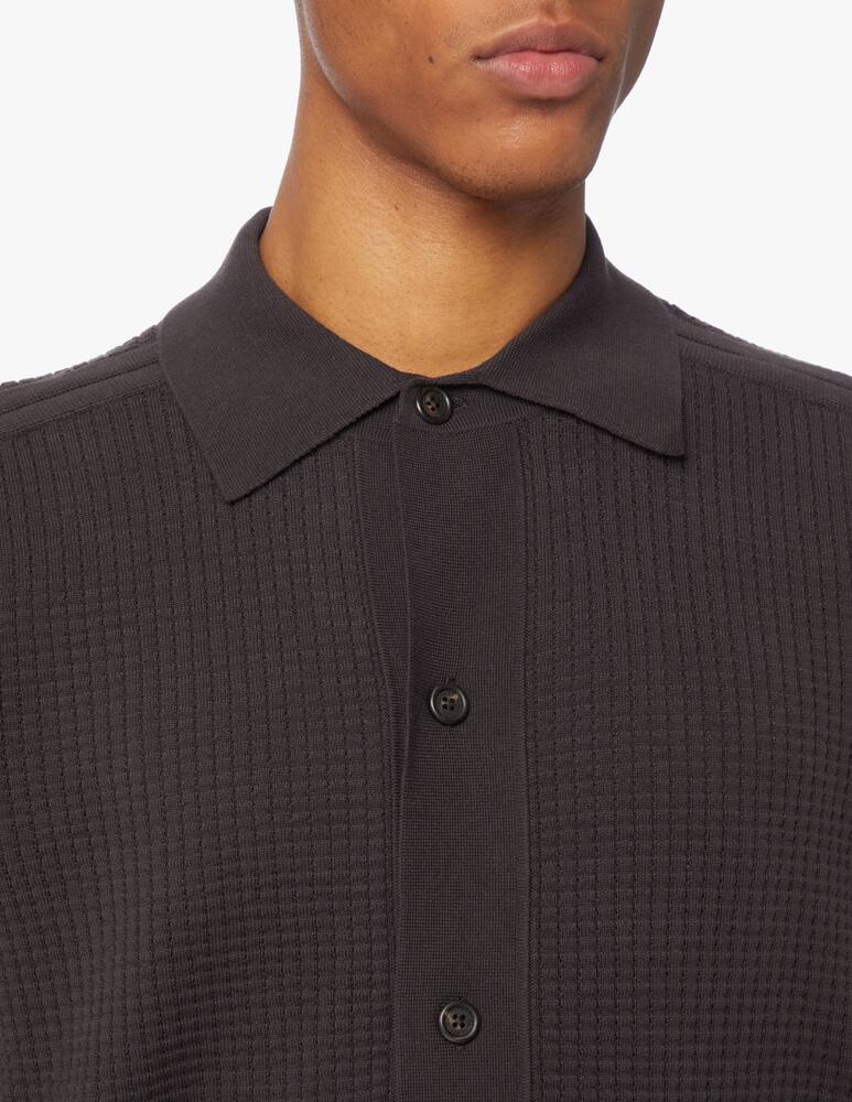 rinascente Paolo Pecora Honeycomb short sleeve polo - brown