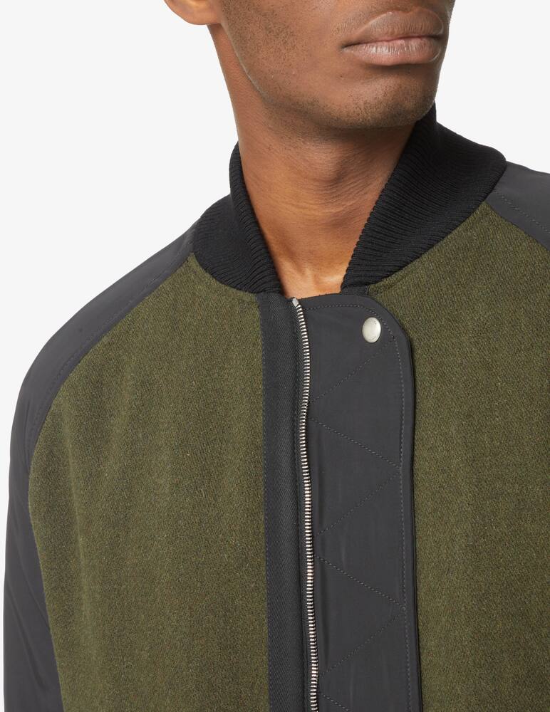 rinascente Paolo Pecora Giacca bomber nylon lana - Verde