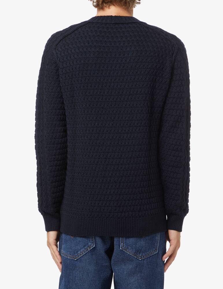 rinascente Paolo Pecora Maglia girocollo treccia - Blu