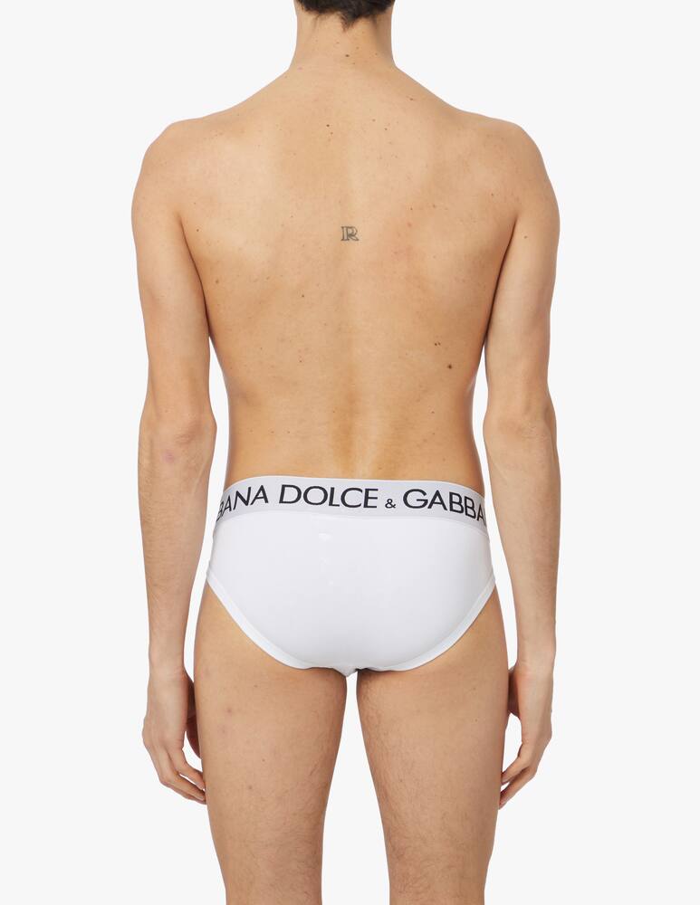 rinascente Dolce & Gabbana Slip midi logo - bianco