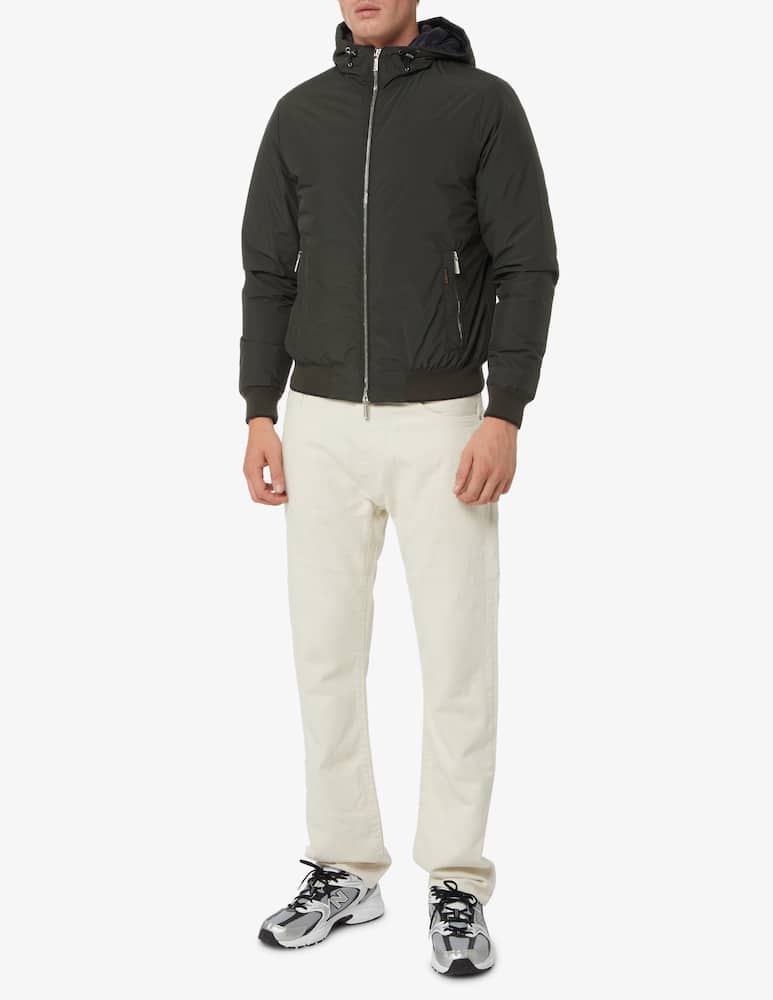 rinascente MooRER Giacca bomber corto con cappuccio - Nero