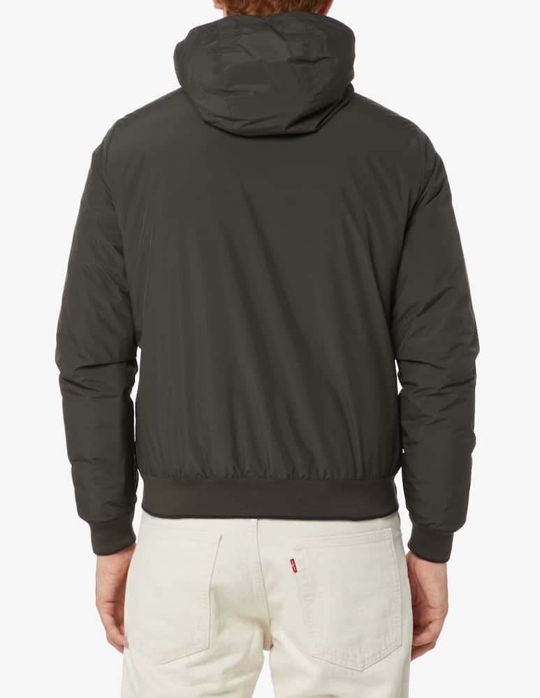 rinascente MooRER Giacca bomber corto con cappuccio - Nero